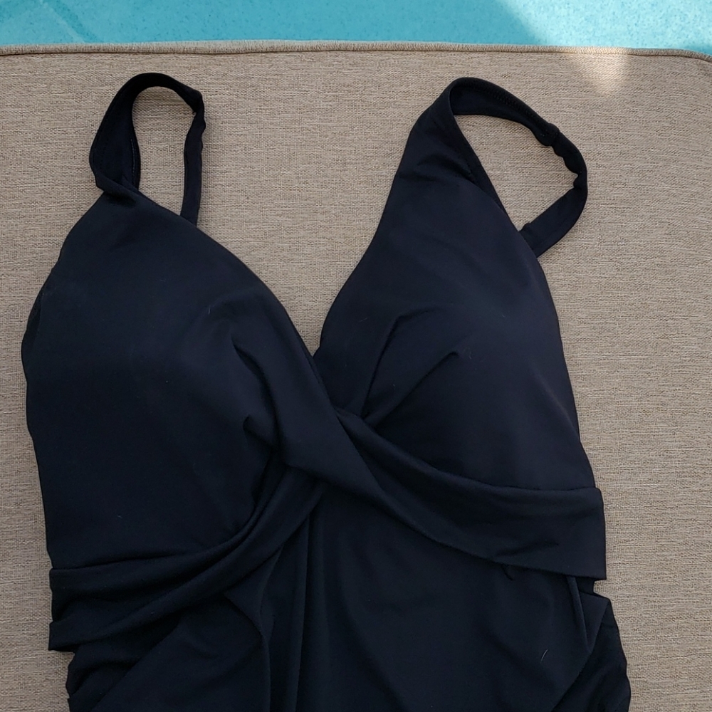 Lands' End Tunic Length Tankini Top Sz 22